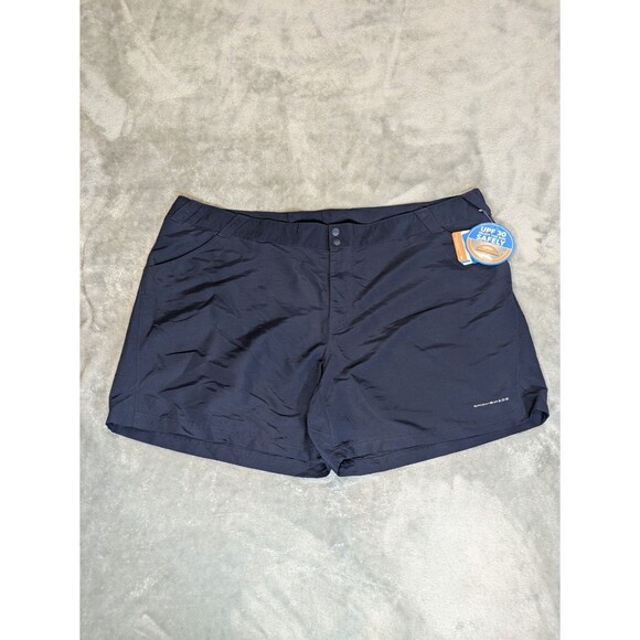NWT Women's Columbia PFG Omni-shade Shorts - 3X- Navy Blue - Picture 1 of 7